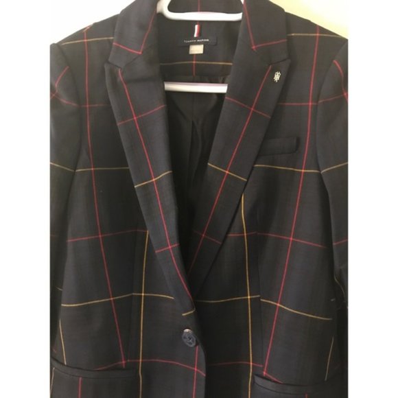 NWT Tommy Hilfiger Plaid Longline Blazer - Picture 7 of 8